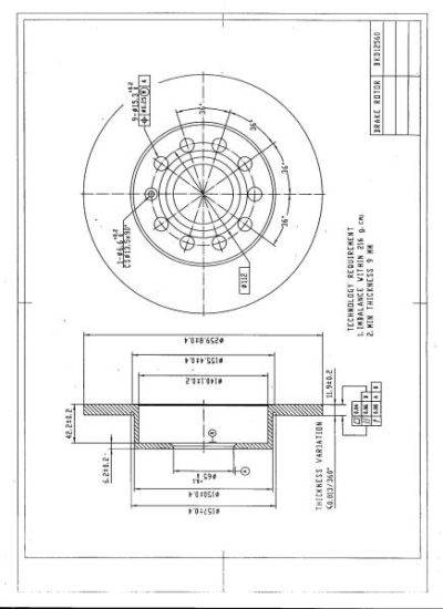 DESELRA Brake Disc Rear (BKD12560)