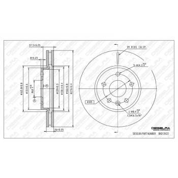 DESELRA Brake Disc Front (BKD12622)