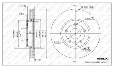 DESELRA Brake Disc Front (BKD12622)