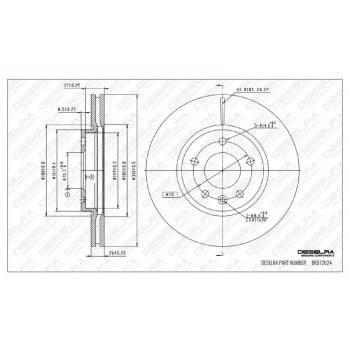 DESELRA Brake Disc Front (BKD12624)