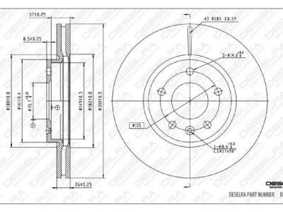 DESELRA Brake Disc Front (BKD12624)