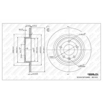 DESELRA Brake Disc Rear (BKD12628)