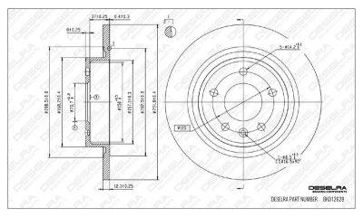 DESELRA Brake Disc Rear (BKD12628)