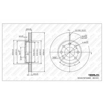 DESELRA Brake Disc Front (BKD12678)
