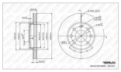 DESELRA Brake Disc Front (BKD12678)