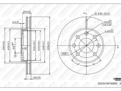 DESELRA Brake Disc Front (BKD12678)
