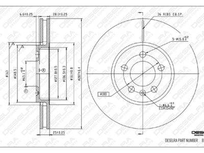 DESELRA Brake Disc Front (BKD12794)