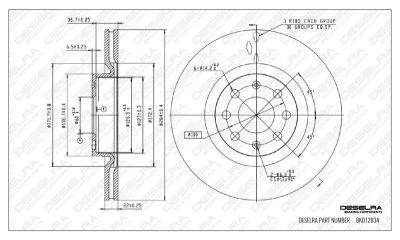 DESELRA Brake Disc Front (BKD12834)