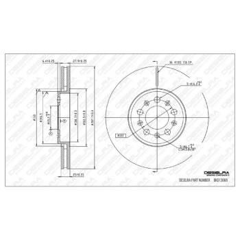 DESELRA Brake Disc Front (BKD13068)