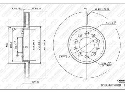 DESELRA Brake Disc Front (BKD13068)