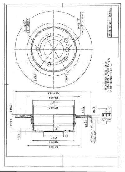 DESELRA Brake Disc Rear (BKD13072)