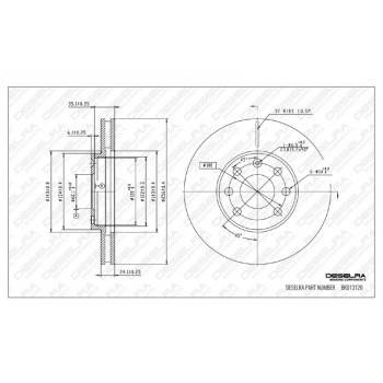 DESELRA Brake Disc Front (BKD13120)