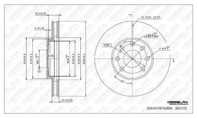 DESELRA Brake Disc Front (BKD13120)