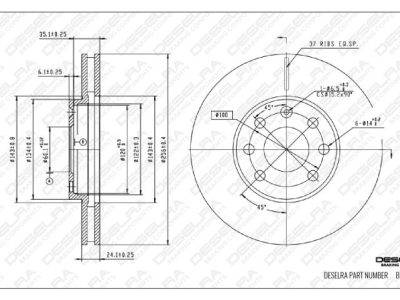 DESELRA Brake Disc Front (BKD13120)