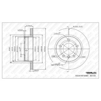 DESELRA Brake Disc Rear (BKD13166)