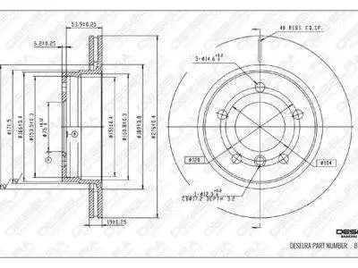 DESELRA Brake Disc Rear (BKD13166)