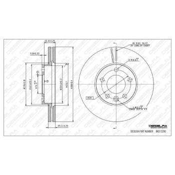DESELRA Brake Disc Front (BKD13290)