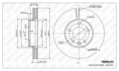 DESELRA Brake Disc Front (BKD13290)