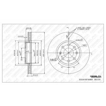 DESELRA Brake Disc Front (BKD13318)