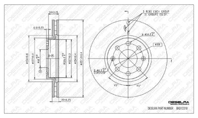DESELRA Brake Disc Front (BKD13318)