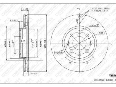 DESELRA Brake Disc Front (BKD13318)