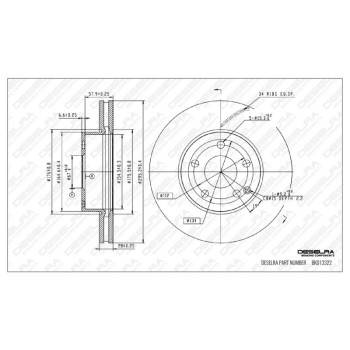 DESELRA Brake Disc Front (BKD13322)