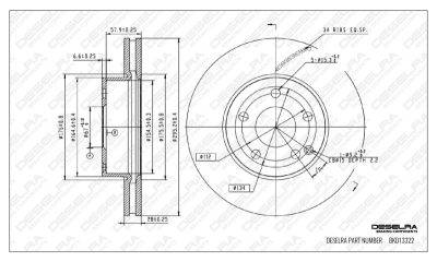 DESELRA Brake Disc Front (BKD13322)