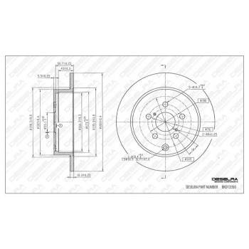 DESELRA Brake Disc Rear (BKD13350)