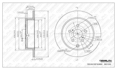 DESELRA Brake Disc Rear (BKD13350)