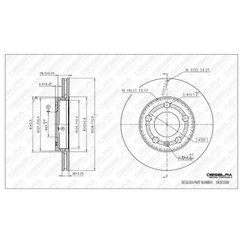 DESELRA Brake Disc Front (BKD13386)