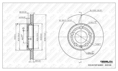 DESELRA Brake Disc Front (BKD13386)