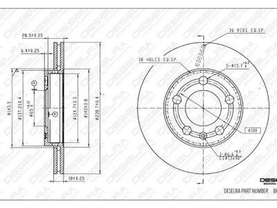 DESELRA Brake Disc Front (BKD13386)