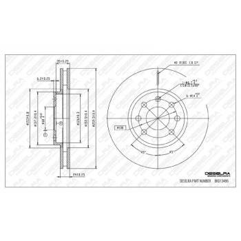 DESELRA Brake Disc Front (BKD13496)