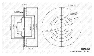 DESELRA Brake Disc Front (BKD13496)