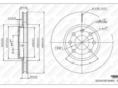 DESELRA Brake Disc Front (BKD13496)