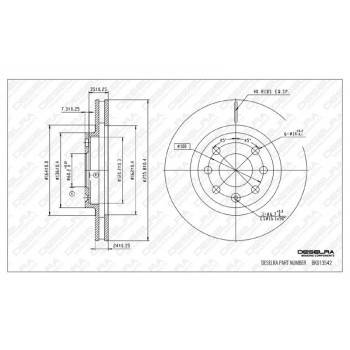 DESELRA Brake Disc Front (BKD13542)