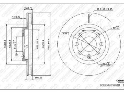 DESELRA Brake Disc Front (BKD13542)