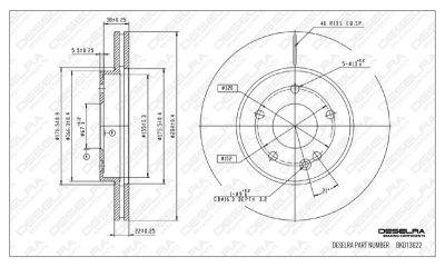 DESELRA Brake Disc Front (BKD13622)