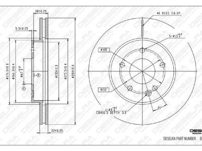 DESELRA Brake Disc Front (BKD13622)