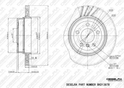DESELRA Brake Disc Rear (BKD13878)