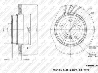 DESELRA Brake Disc Rear (BKD13878)