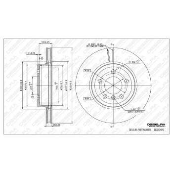 DESELRA Brake Disc Front (BKD13922)