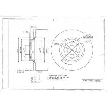 DESELRA Brake Disc Front (BKD13966)