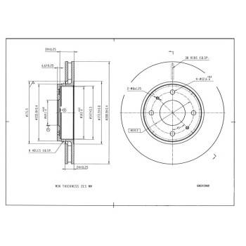 DESELRA Brake Disc Front (BKD13968)