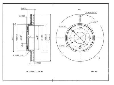 DESELRA Brake Disc Front (BKD13968)