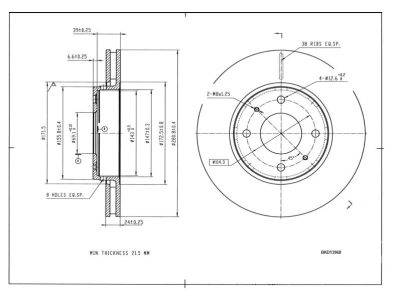 DESELRA Brake Disc Front (BKD13968)