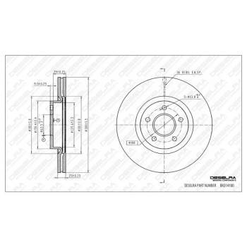 DESELRA Brake Disc Front (BKD14180)