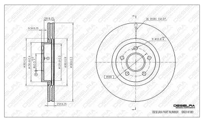 DESELRA Brake Disc Front (BKD14180)