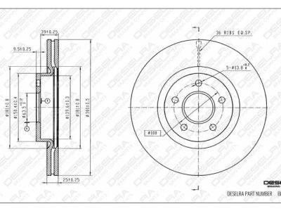 DESELRA Brake Disc Front (BKD14180)