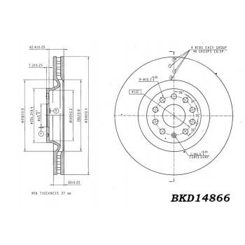 DESELRA Brake Disc Front (BKD14866)